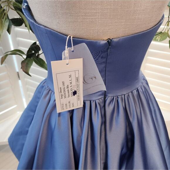 GIGIIS NEW ANGY SECONDO BLUE DRESS RETAIL $395 - Picture 4 of 9